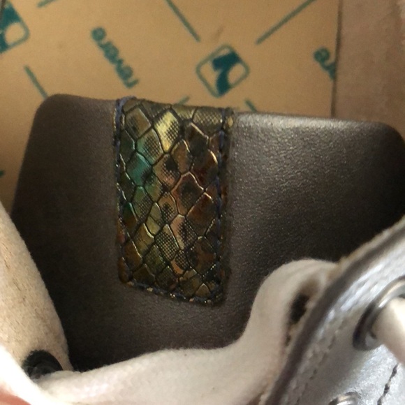 NewREVERE Limoges LEATHER LACE-UP Shoes Slate Peacock NWOB - Picture 8 of 10